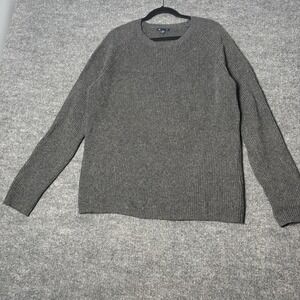 Gap Sweater Mens XL Gray‎ Cotton Nylon Wool Ribbed Knit Crewneck Pullover